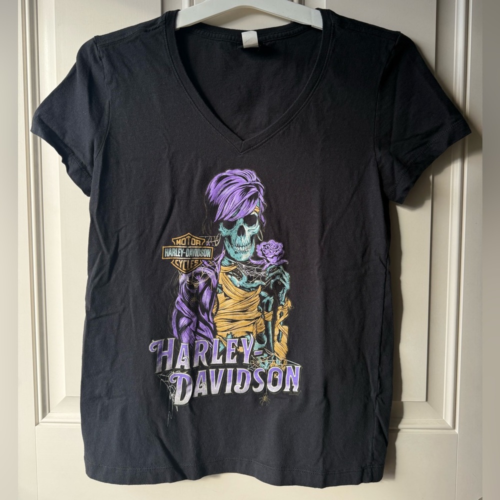 Harley-Davidson Black Skeleton Short Sleeve Dealer Shirt from Iron Valley HD